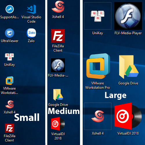 Cách thay đổi kích thước icon desktop trong win 10
