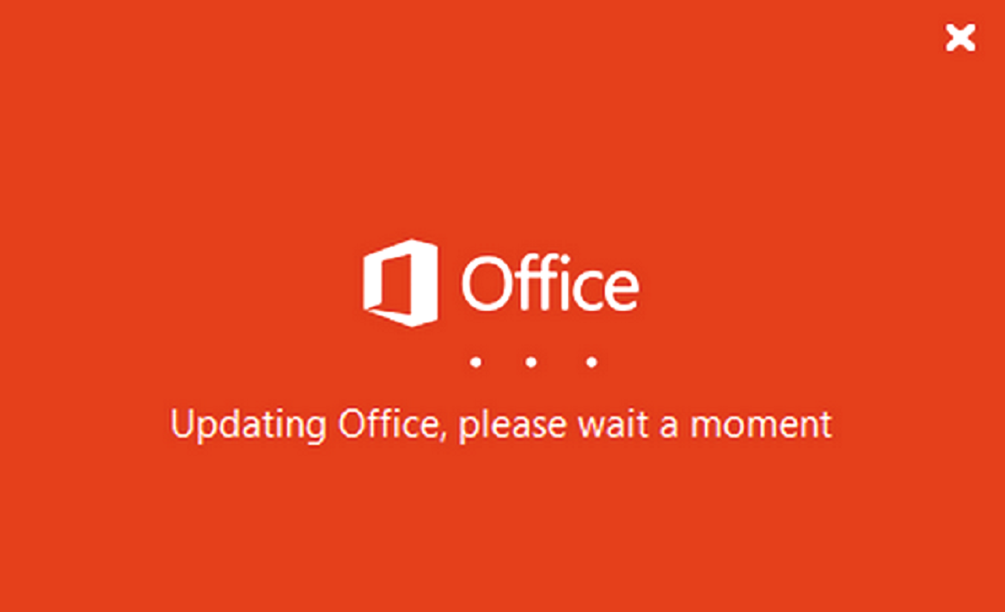 Updating Office Please wait a moment