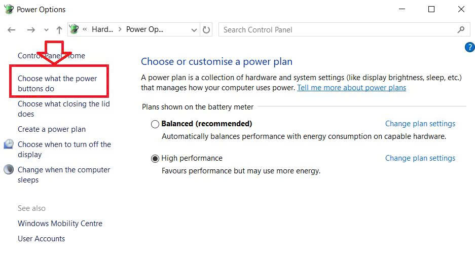 Choose What The Power Buttons Do
