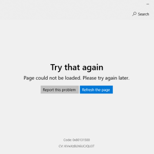 Microsoft Store Not Working