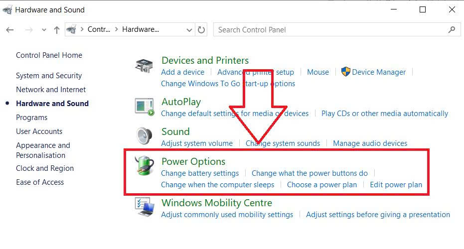 Power Options